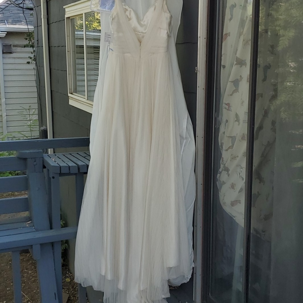 Modern Trousseau Gwen Wedding Dress Ivory Size 12 - Picture 8 of 16